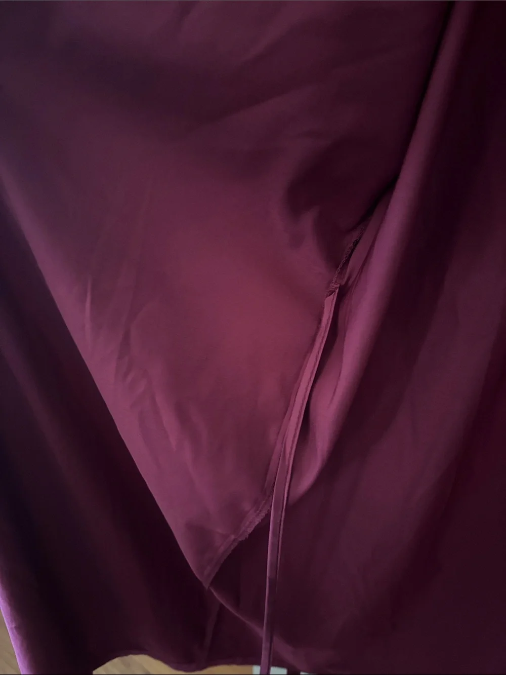 Satin Robe - Maroon - Picture 4 of 6
